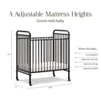 Culla mini convertibile 3-in-1 in metallo Namesake Abigail
