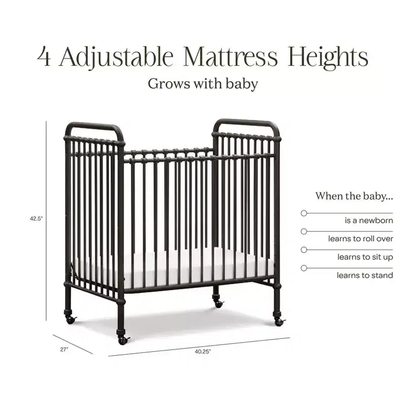 Culla mini convertibile 3-in-1 in metallo Namesake Abigail