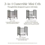 Culla mini convertibile 3-in-1 in metallo Namesake Abigail