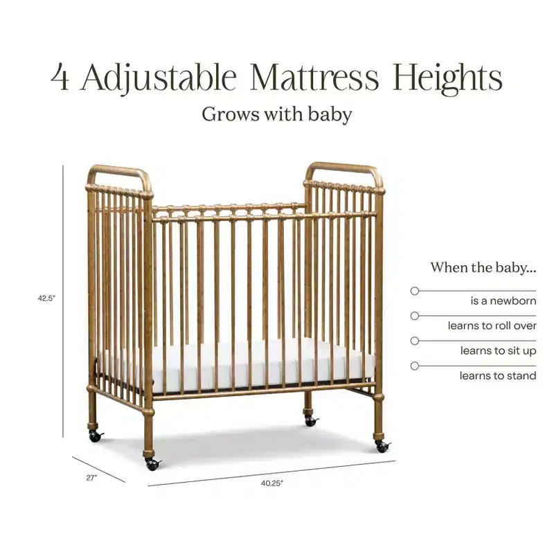 Culla mini convertibile 3-in-1 in metallo Namesake Abigail