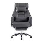 Sedia Girevole Ergonomica da Ufficio, Sedia da Ufficio con Schienale Alto in Pelle Tecnologica con Supporto Lombare e Poggiatesta, Sedia da Computer Reclinabile