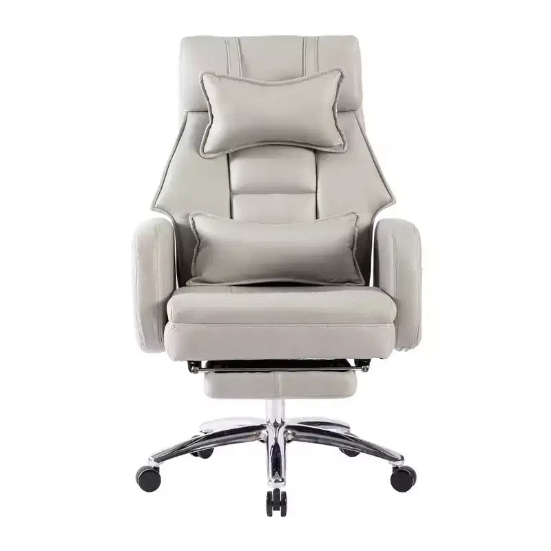 Sedia Girevole Ergonomica da Ufficio, Sedia da Ufficio con Schienale Alto in Pelle Tecnologica con Supporto Lombare e Poggiatesta, Sedia da Computer Reclinabile
