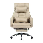 Sedia Girevole Ergonomica da Ufficio, Sedia da Ufficio con Schienale Alto in Pelle Tecnologica con Supporto Lombare e Poggiatesta, Sedia da Computer Reclinabile