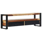 vidaXL Mobile porta TV Colore legno naturale, nero