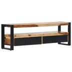 vidaXL Mobile porta TV Colore legno naturale, nero