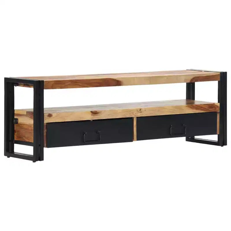 vidaXL Mobile porta TV Colore legno naturale, nero