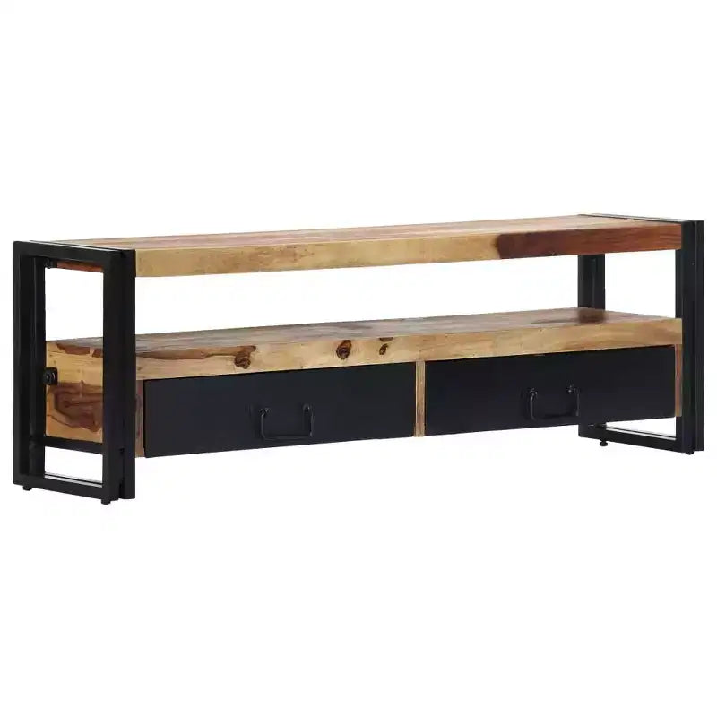 vidaXL Mobile porta TV Colore legno naturale, nero