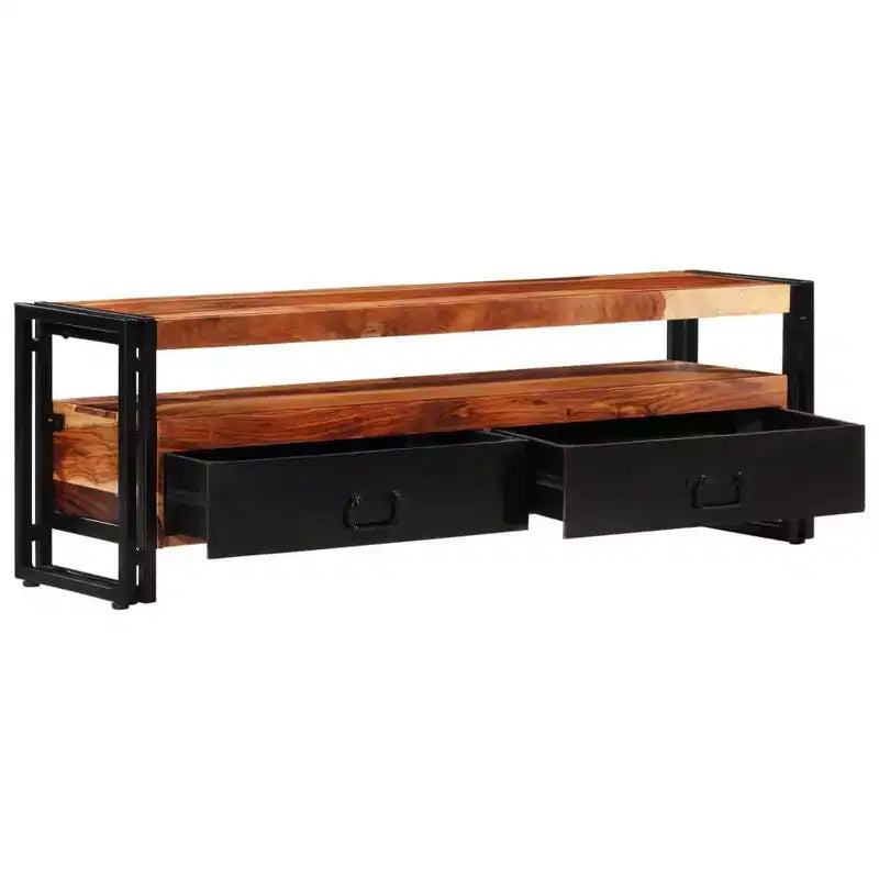 vidaXL Mobile porta TV Colore legno naturale, nero