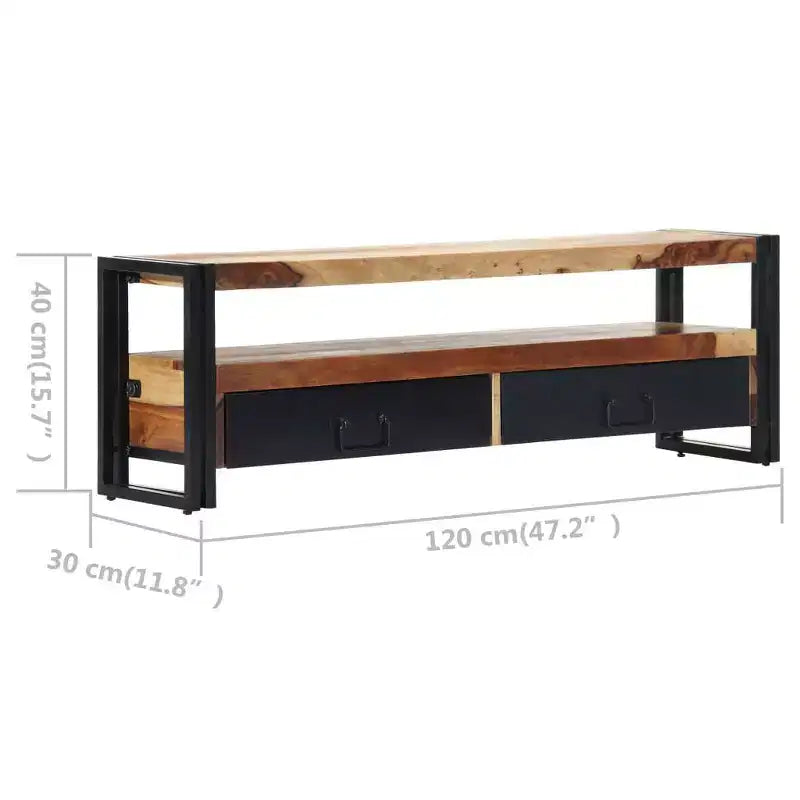 vidaXL Mobile porta TV Colore legno naturale, nero