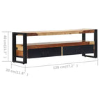 vidaXL Mobile porta TV Colore legno naturale, nero