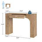 Tavolino Consolle COZONY da Inch con Cassetto Contenitore, Tavolo da Divano Industriale Rustico per Ingresso, Soggiorno, Corridoio, Atrio