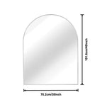 Specchio da parete ad arco con cornice in alluminio nero da 30 x 40 pollici per bagno, vanità, camera da letto, ingresso e soggiorno