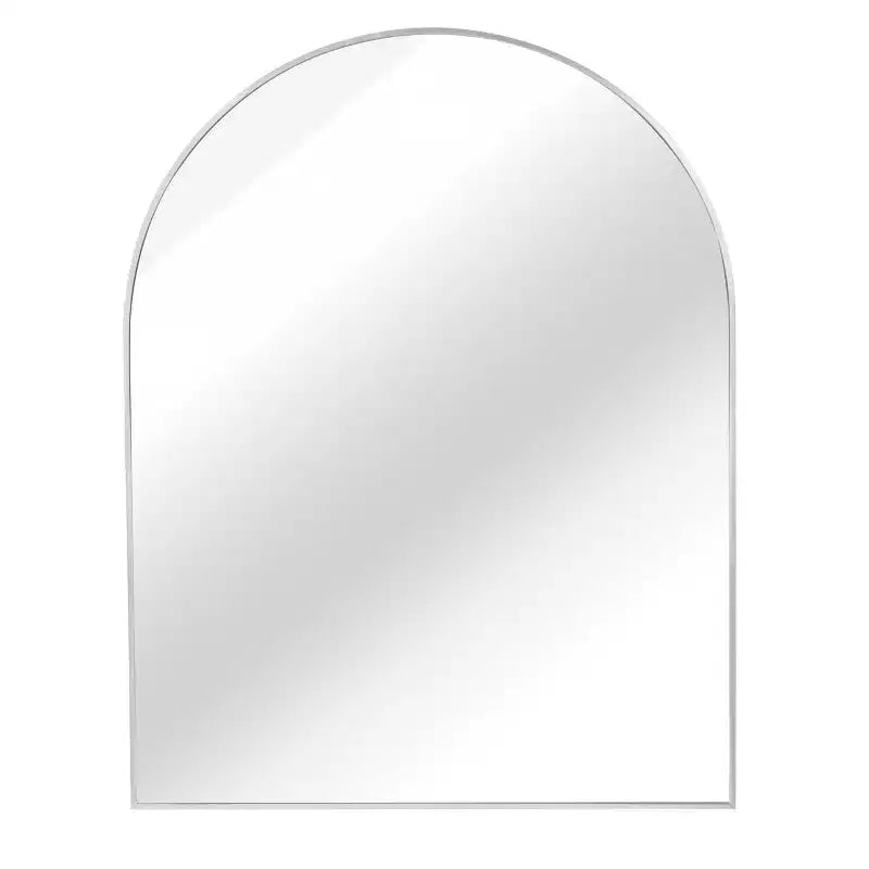 Specchio da parete ad arco con cornice in alluminio nero da 30 x 40 pollici per bagno, vanità, camera da letto, ingresso e soggiorno