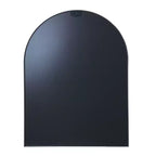 Specchio da parete ad arco con cornice in alluminio nero da 30 x 40 pollici per bagno, vanità, camera da letto, ingresso e soggiorno