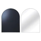 Specchio da parete ad arco con cornice in alluminio nero da 30 x 40 pollici per bagno, vanità, camera da letto, ingresso e soggiorno