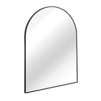 Specchio da parete ad arco con cornice in alluminio nero da 30 x 40 pollici per bagno, vanità, camera da letto, ingresso e soggiorno