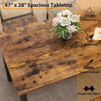 Set da tavolo da cucina da fattoria COZONY per 4 persone con panca portaoggetti, set tavolo e sedie da pranzo per cucina, sala da pranzo, appartamento