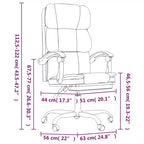CLIHOME Sedia da scrivania in ecopelle regolabile in altezza, sedia ergonomica da computer con schienale alto, supporto lombare e poggiapiedi per casa e ufficio