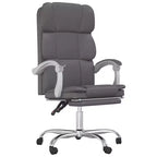 CLIHOME Sedia da scrivania in ecopelle regolabile in altezza, sedia ergonomica da computer con schienale alto, supporto lombare e poggiapiedi per casa e ufficio