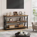 47 Long Console Table, 3-Tier Entryway Table, Sofa Table Behind Couch, Industrial Entry Table, Rectangular Sofa Table, for Hallway, Bedroom
