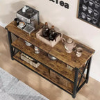 Console da 47" a 3 livelli, tavolino d'ingresso, tavolino da divano, tavolino industriale, tavolino rettangolare, per corridoio, camera da letto