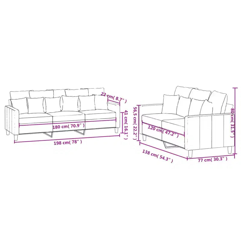 Set Divani Velluto Nero (100% poliestere), metallo, textilene, compensato