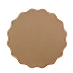 PexFix 36 Specchio decorativo rotondo ondulato con cornice in legno massello, specchio da parete moderno in stile rustico per camera da letto, bagno, soggiorno, ingresso, legno naturale