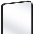 HomeRoots 30 Specchio da bagno con cornice fluttuante in metallo nero