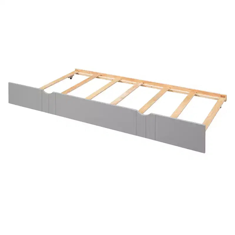 Divano Letto in Legno Massello con Letto Estraibile, Struttura Divano Letto Allungabile in Legno Massello con Letto Estraibile a Scomparsa