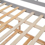 Divano Letto in Legno Massello con Letto Estraibile, Struttura Divano Letto Allungabile in Legno Massello con Letto Estraibile a Scomparsa