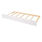 Divano Letto in Legno Massello con Letto Estraibile, Struttura Divano Letto Allungabile in Legno Massello con Letto Estraibile a Scomparsa