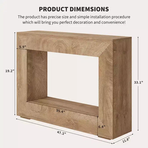 Tavolo Consolle Rustico Minimalista Vintage da 47 Pollici per Ingresso, Tavolo in Legno per Divano, Dietro il Divano, per Corridoio, Soggiorno, Atrio