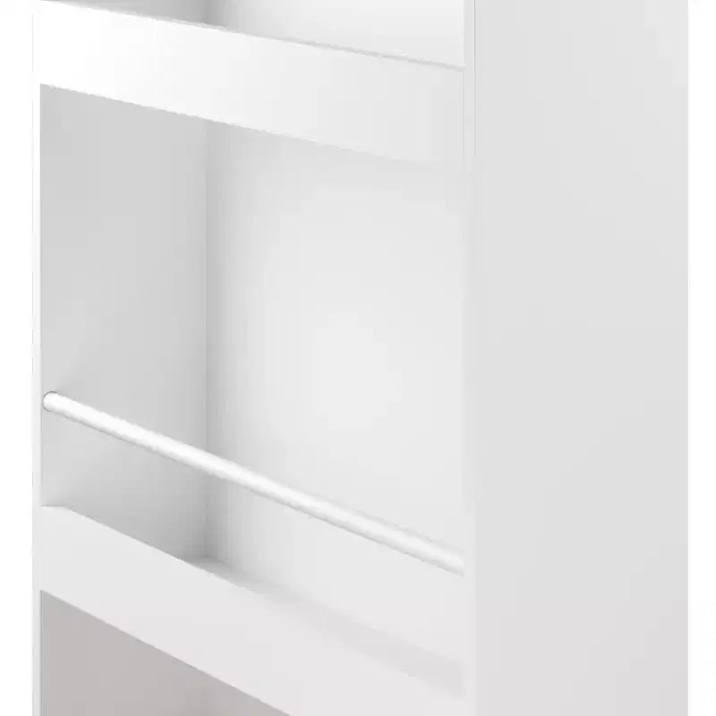 Whisen Scaffale per Bambini da Parete con 3 Ripiani Espositivi Frontali, Moderna Libreria Bianca con Base in Legno Naturale - Bianco
