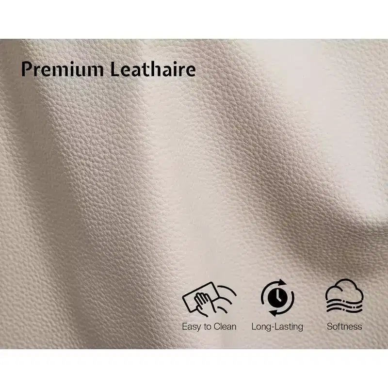AMERLIFE 128 Divano Reclinabile Elettrico, Sezionale Reclinabile Elettrico con Consolle e Doppi Recliner, Divano Oversize per Soggiorno, Leathaire Marrone Beige