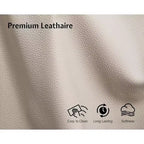 AMERLIFE 128 Divano Reclinabile Elettrico, Sezionale Reclinabile Elettrico con Consolle e Doppi Recliner, Divano Oversize per Soggiorno, Leathaire Marrone Beige