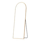 HomeRoots 69 Gold Arch Freestanding Framed Full Length Mirror