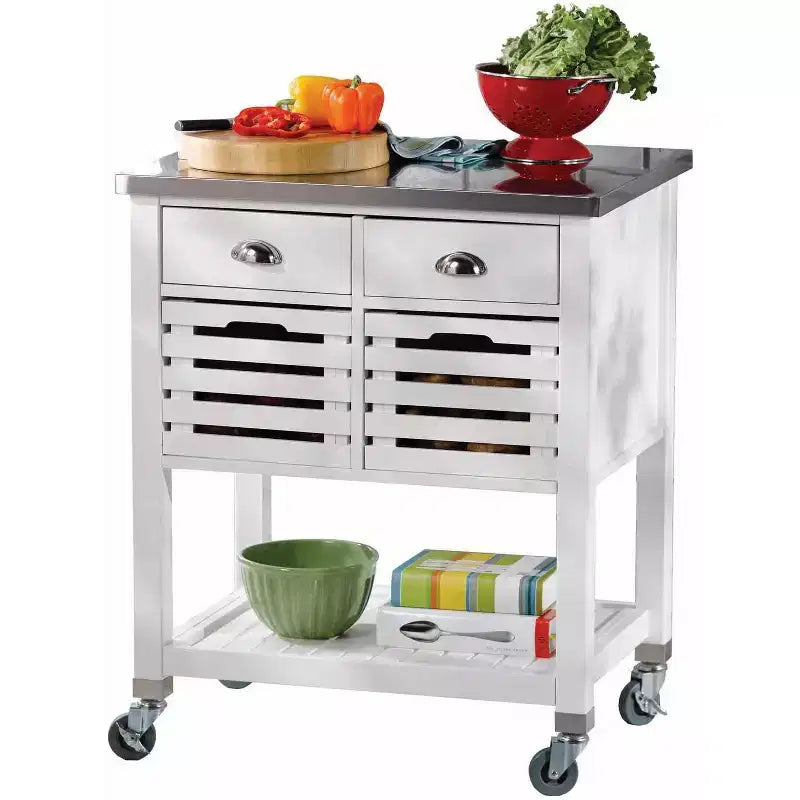 Carrelli da cucina in legno HomeStock da 36 pollici di altezza per cucina modulare con 1 ripiano