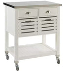 Carrelli da cucina in legno HomeStock da 36 pollici di altezza per cucina modulare con 1 ripiano