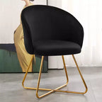 Sedia da toeletta in velluto Furniliving con schienale, sedia moderna di design per toeletta, sgabello imbottito per trucco per camera da letto, soggiorno, spogliatoio