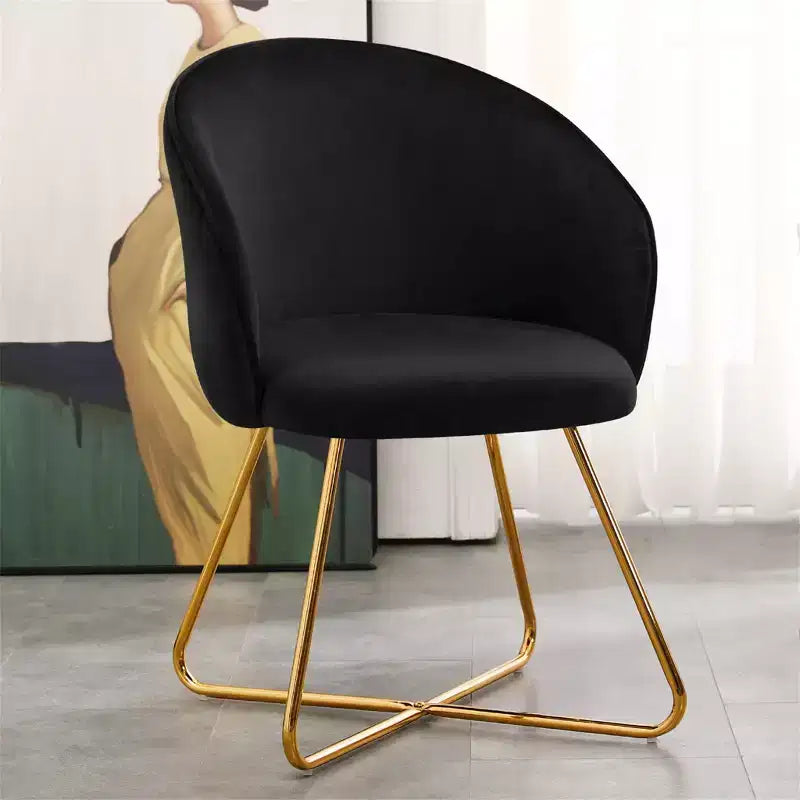 Sedia da toeletta in velluto Furniliving con schienale, sedia moderna di design per toeletta, sgabello imbottito per trucco per camera da letto, soggiorno, spogliatoio