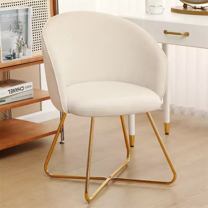 Sedia da toeletta in velluto Furniliving con schienale, sedia moderna di design per toeletta, sgabello imbottito per trucco per camera da letto, soggiorno, spogliatoio