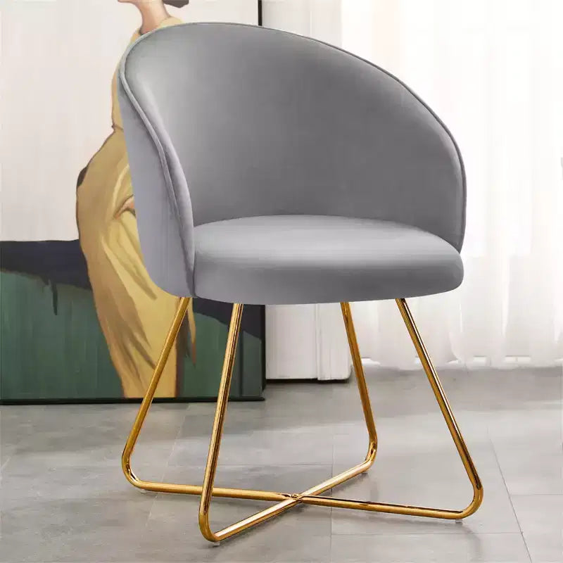 Sedia da toeletta in velluto Furniliving con schienale, sedia moderna di design per toeletta, sgabello imbottito per trucco per camera da letto, soggiorno, spogliatoio