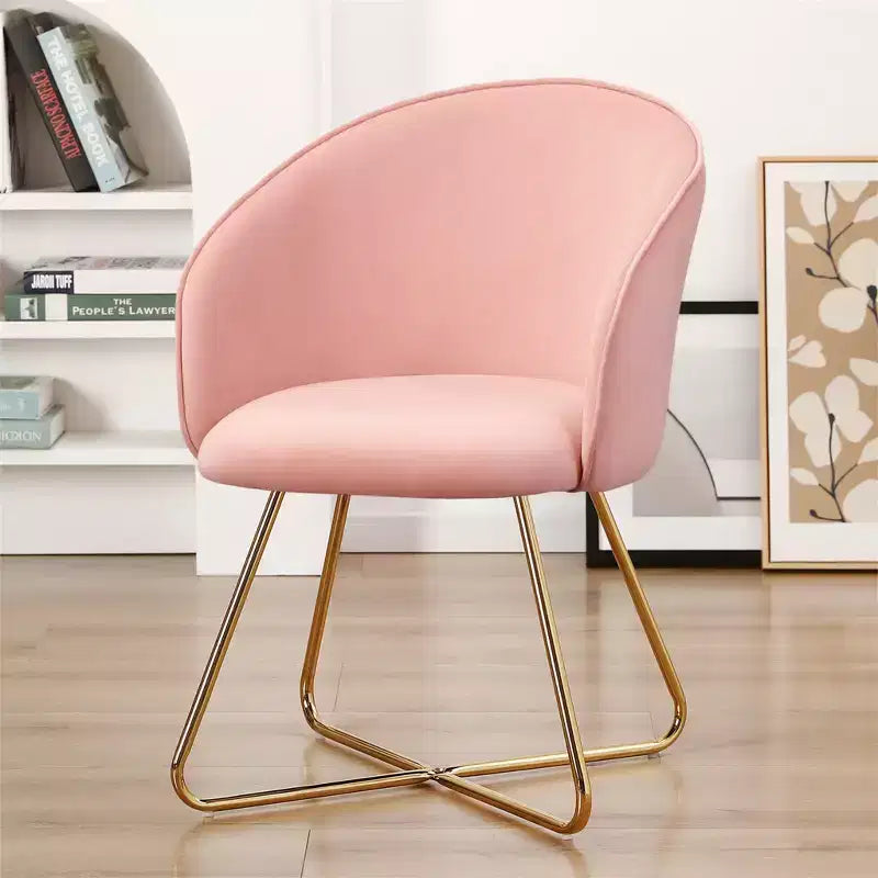 Sedia da toeletta in velluto Furniliving con schienale, sedia moderna di design per toeletta, sgabello imbottito per trucco per camera da letto, soggiorno, spogliatoio