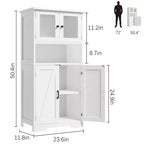 Mobile Contenitore a 4 Ante e 1 Ripiano - Realizzato in MDF e PB | Organizzatore per la Casa Retro
