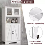Mobile Contenitore a 4 Ante e 1 Ripiano - Realizzato in MDF e PB | Organizzatore per la Casa Retro
