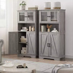 Mobile Contenitore a 4 Ante e 1 Ripiano - Realizzato in MDF e PB | Organizzatore per la Casa Retro