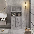 Mobile Contenitore a 4 Ante e 1 Ripiano - Realizzato in MDF e PB | Organizzatore per la Casa Retro