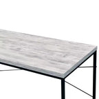 HomeStock Scrivanie per Computer Bianche H 29 pollici con Scaffale Aperto, in PET (Polietilene Tereftalato) Riciclato al 95%