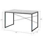 HomeStock Scrivanie per Computer Bianche H 29 pollici con Scaffale Aperto, in PET (Polietilene Tereftalato) Riciclato al 95%