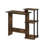 HomeStock 30 in.H Gold Color Poplar Wood Writing Desks with File Drawer